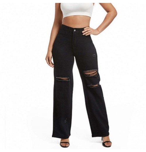 Hot Selling High Quality Women's Pants Trousers Loose Straight Stretch Pants