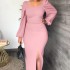 Career Official Dresses for Ladies Women Office Wear Business Dress Women Formal Work Dress Wrap Midi Professional Plus Size