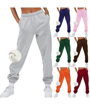 Europe and the United States new women's sweatpants loose trousers comfortable spring jogging pocket high waist casual pants